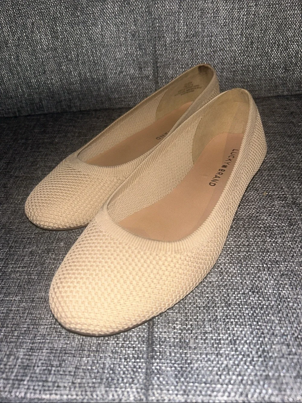 NEW - Lucky Brand Neutral Knit Ballet Flats